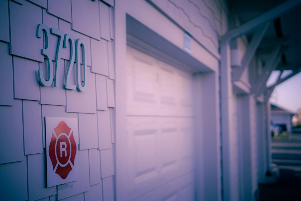 Arvada rental property address with fire department inspection marker
